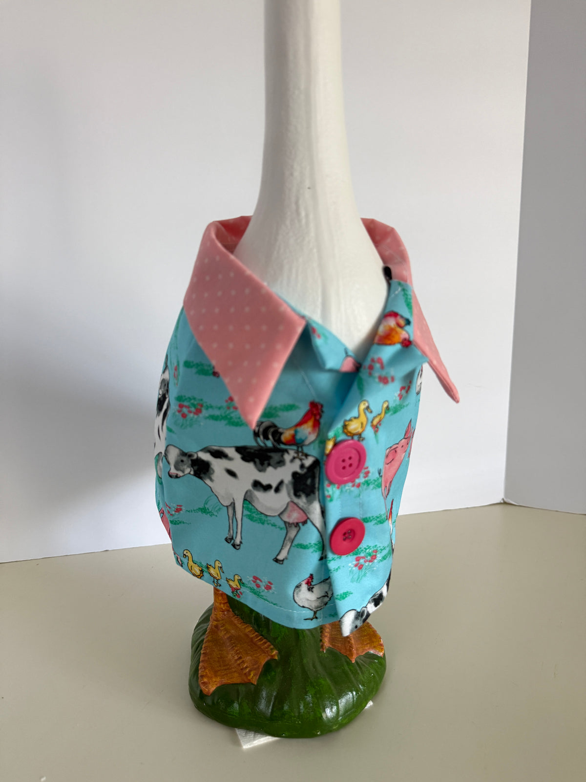 17-21" Farm Print Basic Shirt Porch Goose