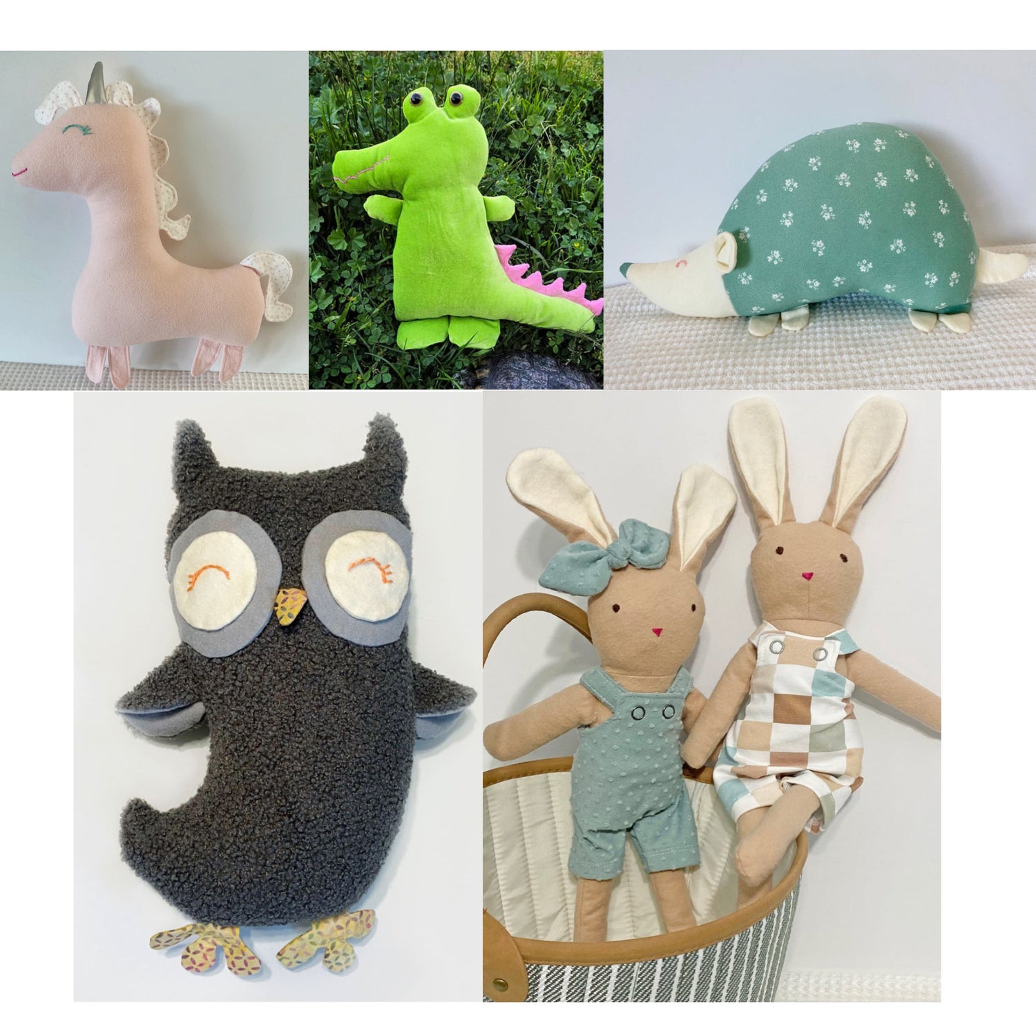 Plushie Stuffed Toys Digital Sewing Patterns