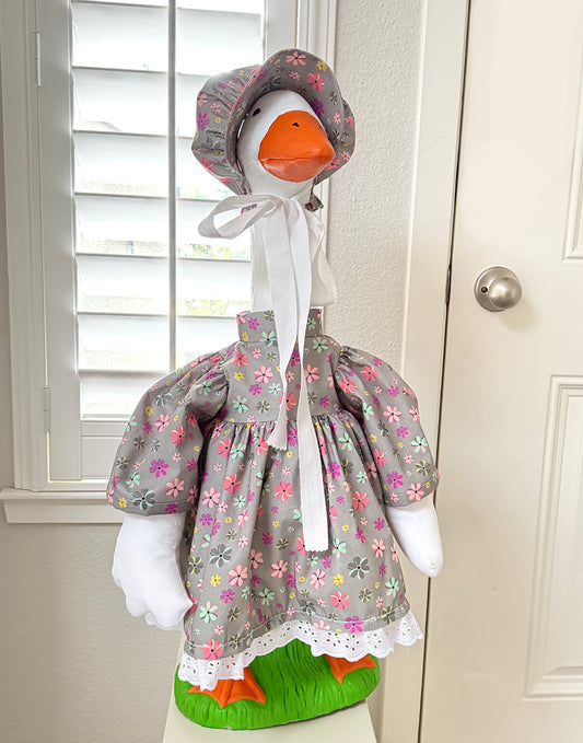 28 Inch Porch Goose Dress, Bonnet and Wings. Digital Sewing Pattern