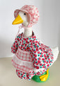 17" Goose Strawberry Dress Bonnet and Apron