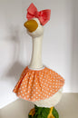 23" Goose Ruffled Collar and Bow (peach)