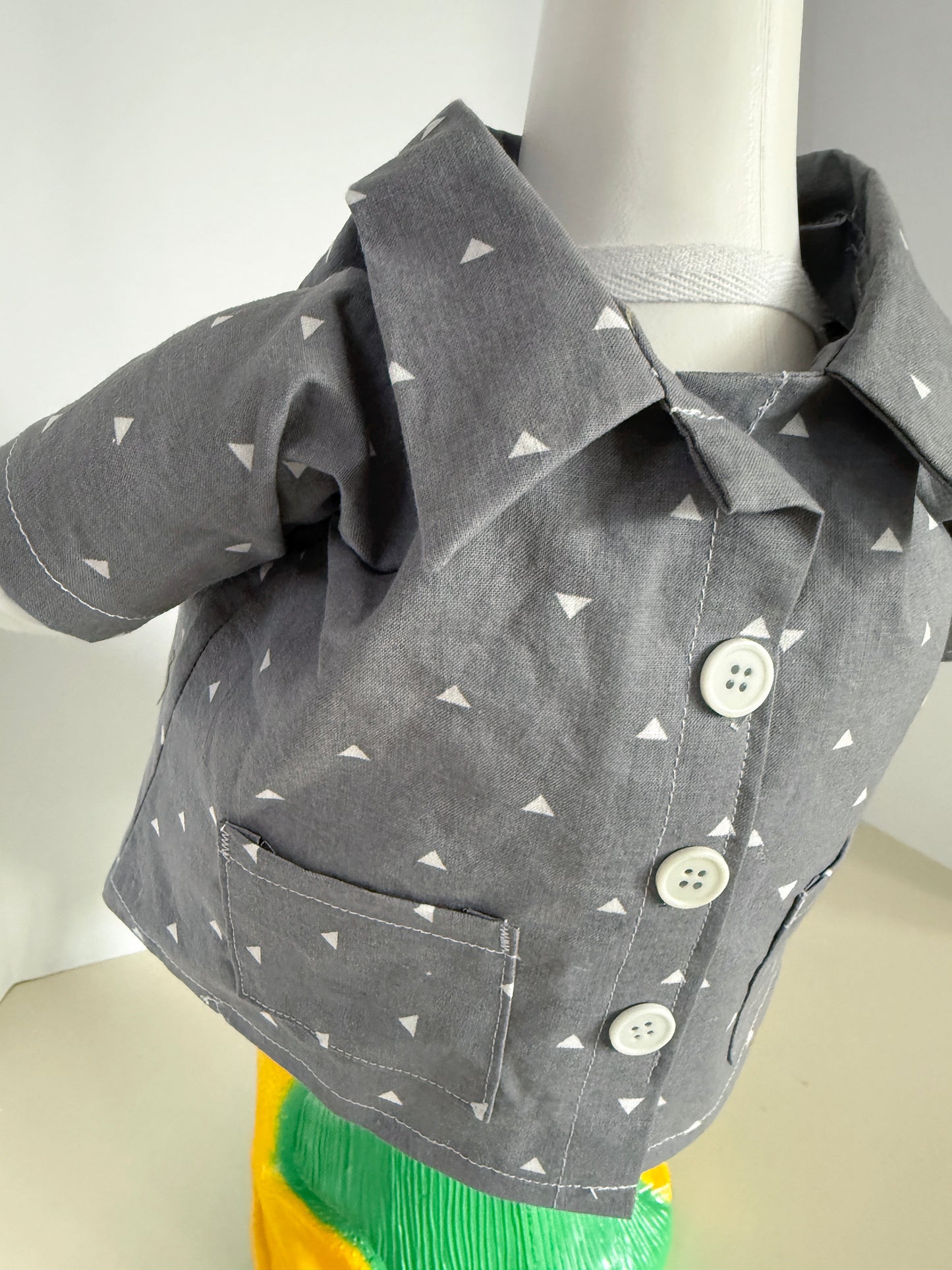 23" Goose Grey Collared Shirt