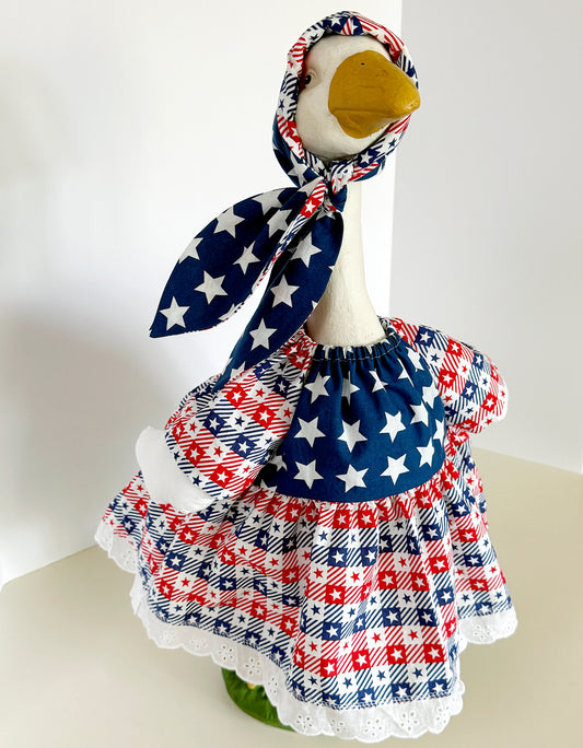 17 inch Lucy Goose Dress & Scarf PAPER pattern