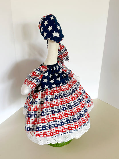 23" Goose Patriotic Dress and Head Scarf