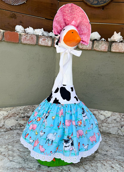 28" Daisy Goose Dress and Bonnet - Digital Sewing Pattern