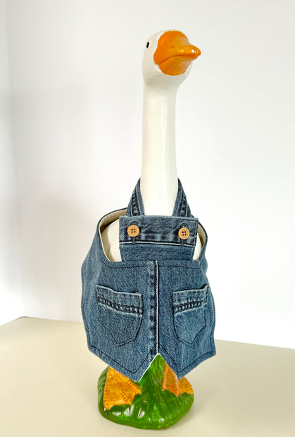 17" or 19" " Goose Overalls Denim Upcycled