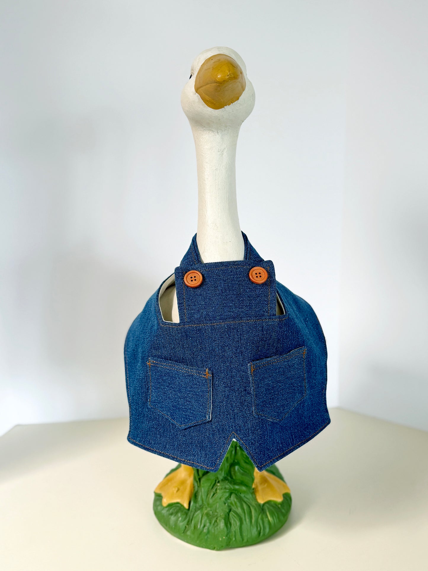 23" Goose Overalls Denim Blue Jeans