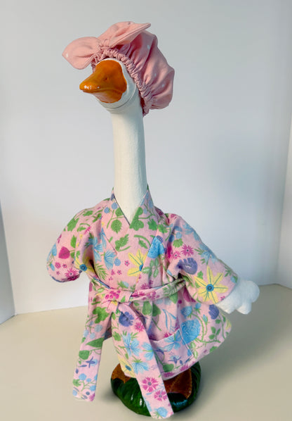 23" pink flannel bathrobe Porch Goose