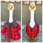 23" SET of 2 matching red plaid outfits Porch Goose