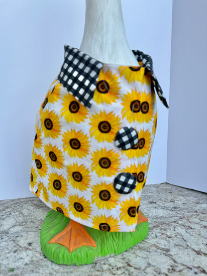 28” Sunflower collared shirt - porch goose