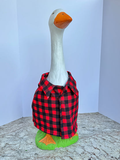 28” buffalo plaid shirt - porch goose