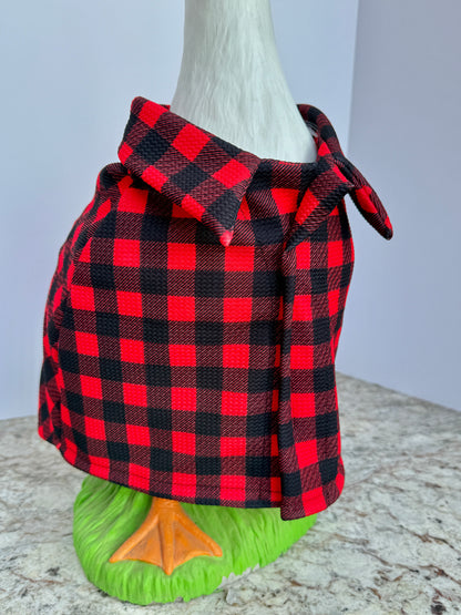 28” buffalo plaid shirt - porch goose