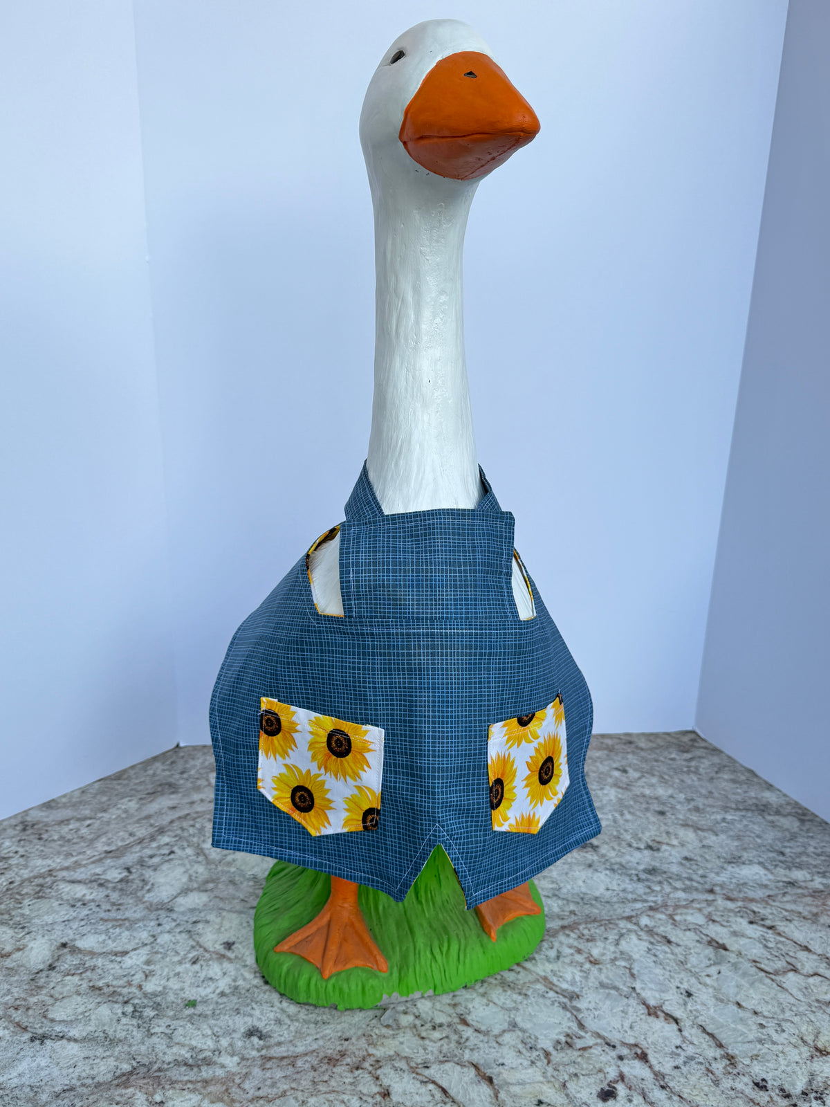 28” reversible overalls sunflower- porch goose