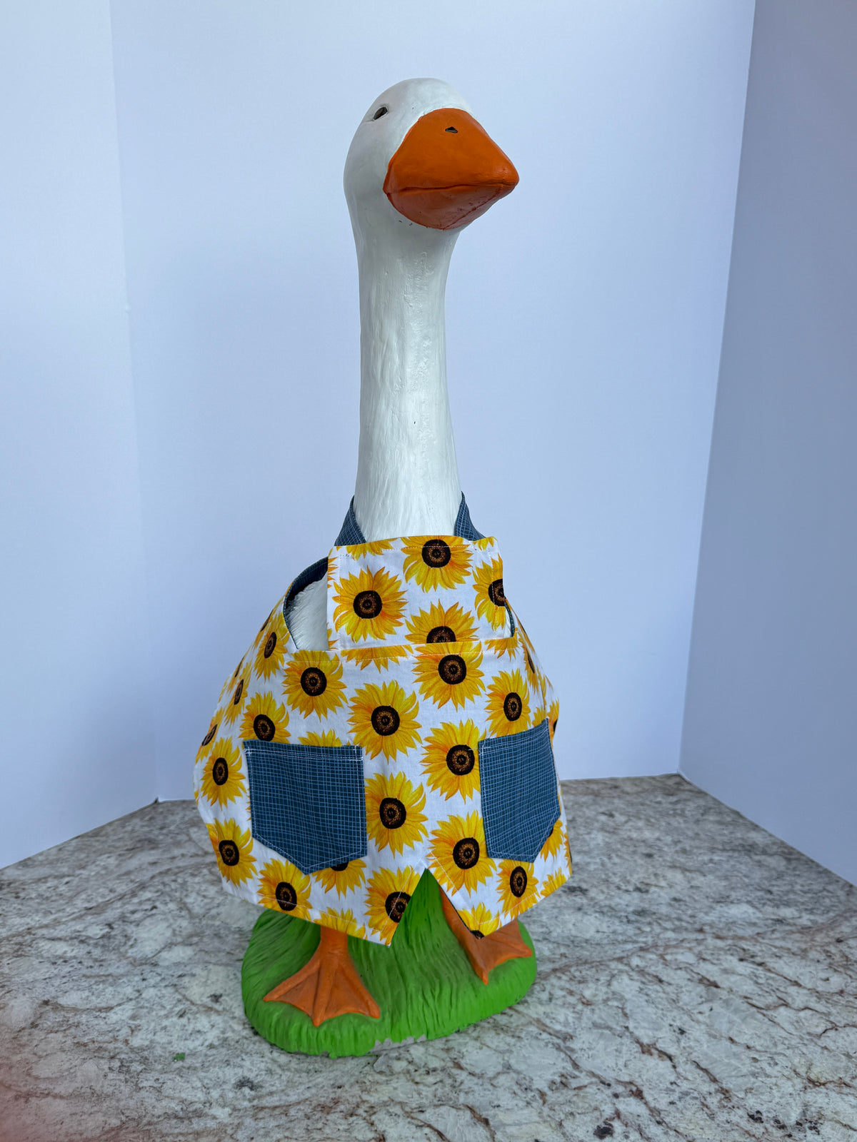 28” reversible overalls sunflower- porch goose
