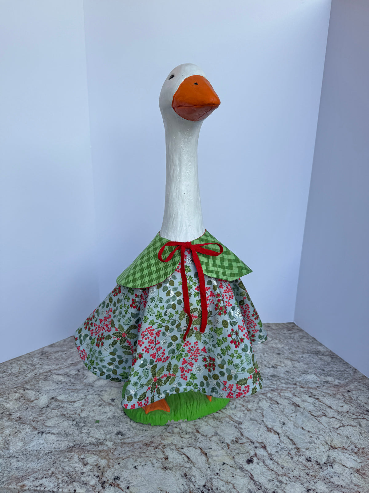 28”  dress with reversible collar- porch goose