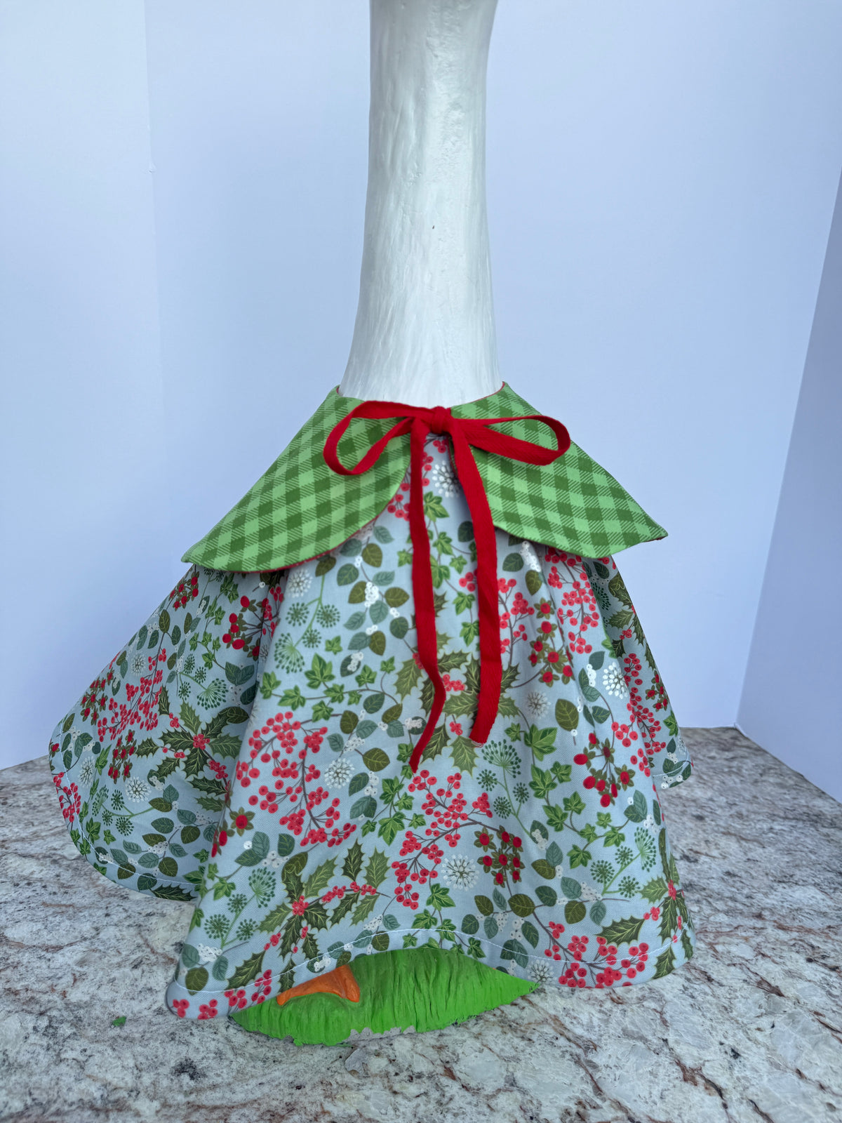 28”  dress with reversible collar- porch goose