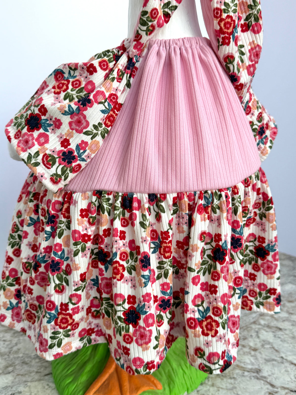 28” knit dress and head scarf - porch goose