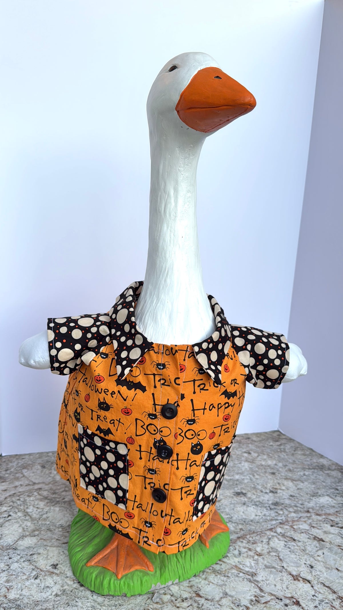28”  Halloween print- porch goose
