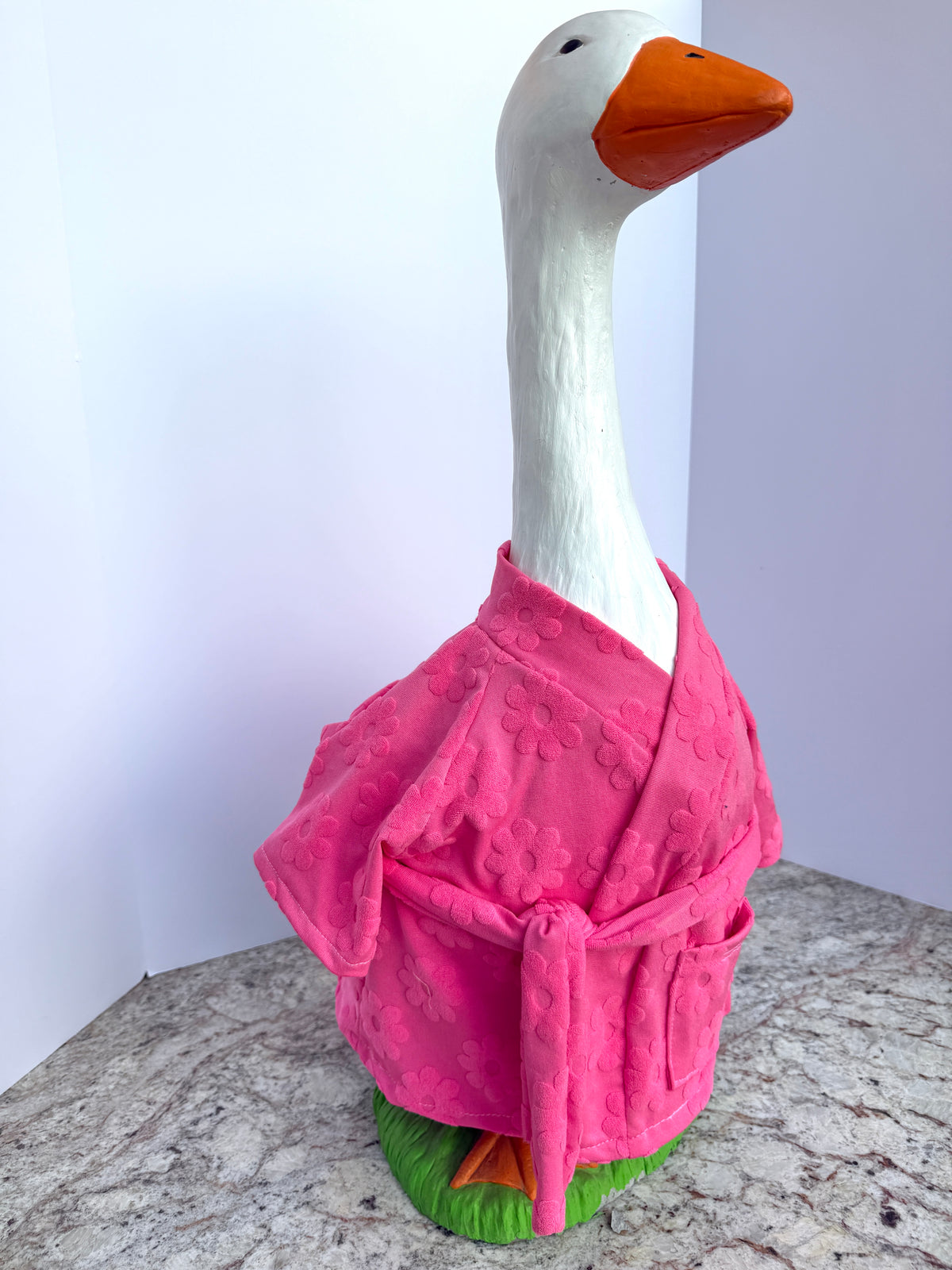 28”  Bright pink terry cloth bathrobe  - porch goose