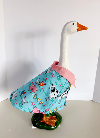 17-21"  Farm Print Basic Shirt Porch Goose