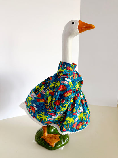 17-21"  Beach Tropical Print Dress Porch Goose