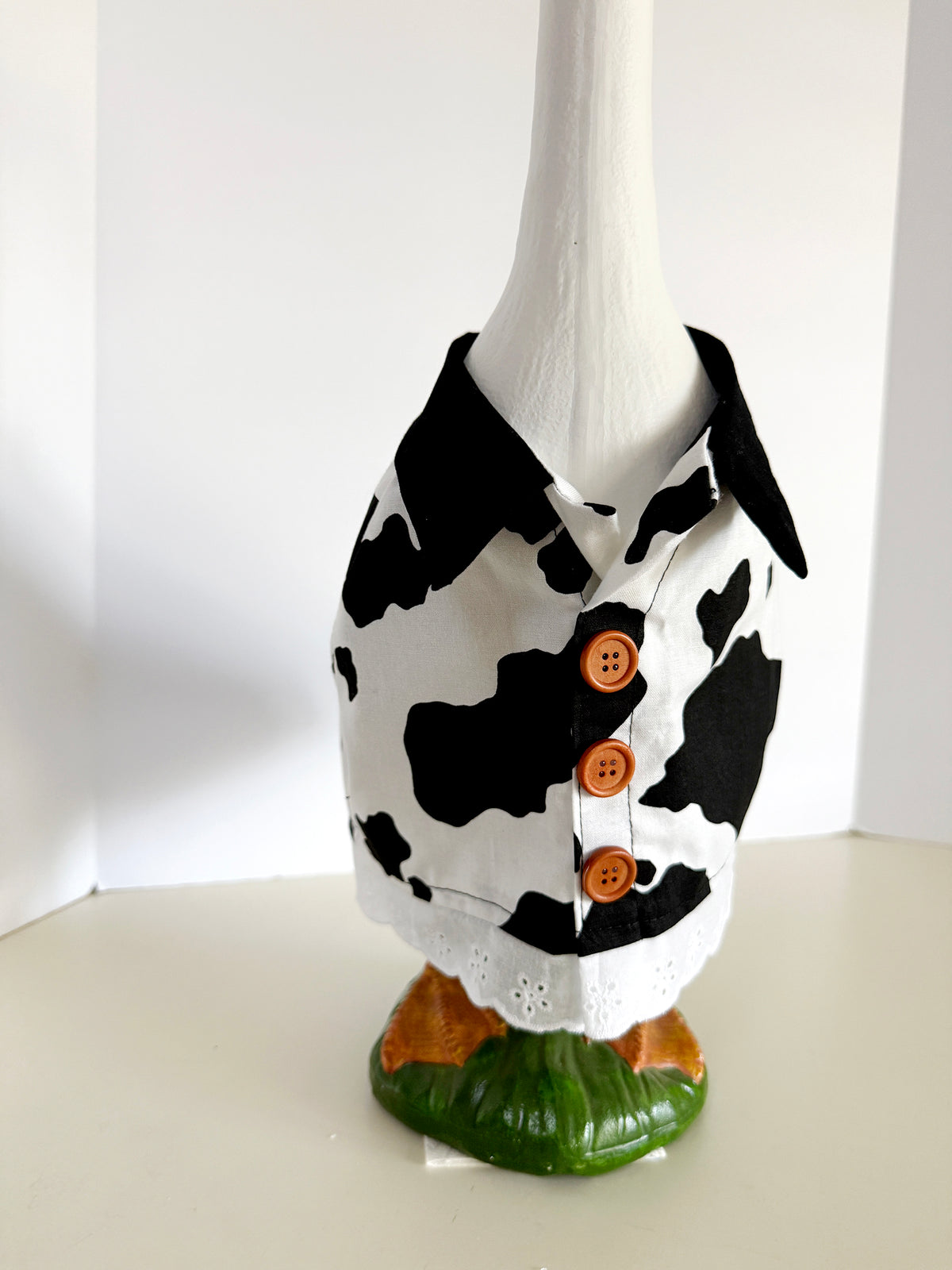 17-21"  Cow Print Basic Shirt Porch Goose