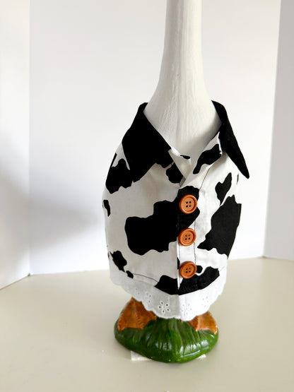 17-21"  Cow Print Basic Shirt Porch Goose