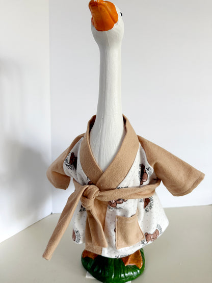 17-21"  Bathrobe and night cap Porch Goose