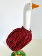 17-21"  Red Cinched Dress with reversible collar Porch Goose