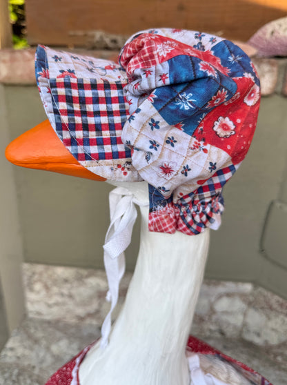 28”  Reversible Dress Bonnet- porch goose