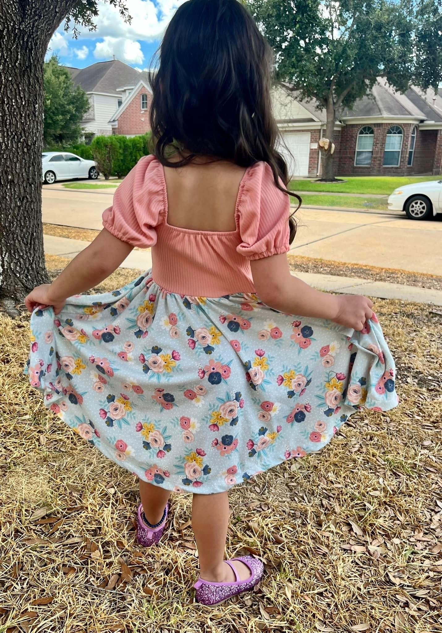 Angel Dress - Square Neck, twirly Knit Dress - Digital PDF Sewing Pattern