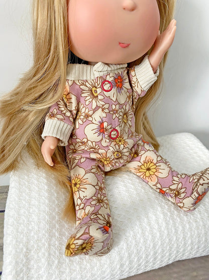 Mia Doll Footed Sleeper Pajamas  fits Nine's D'Onil 12"doll