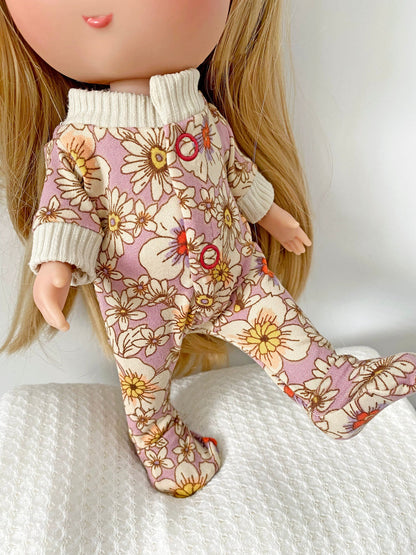Mia Doll Footed Sleeper Pajamas  fits Nine's D'Onil 12"doll