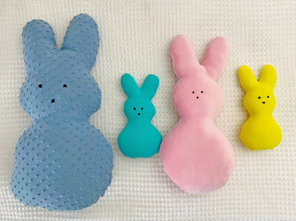 Peep Fabric Plush Bunny - Stuffed Easter Bunny Toy - Digital Sewing Pattern PDF Download - projector file included