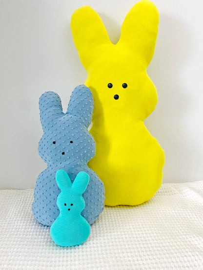 Peep Fabric Plush Bunny - Stuffed Easter Bunny Toy - Digital Sewing Pattern PDF Download - projector file included