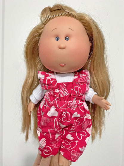 Mia Doll Ruffle Strap Romper to fit 12" Nines d' Onil Doll