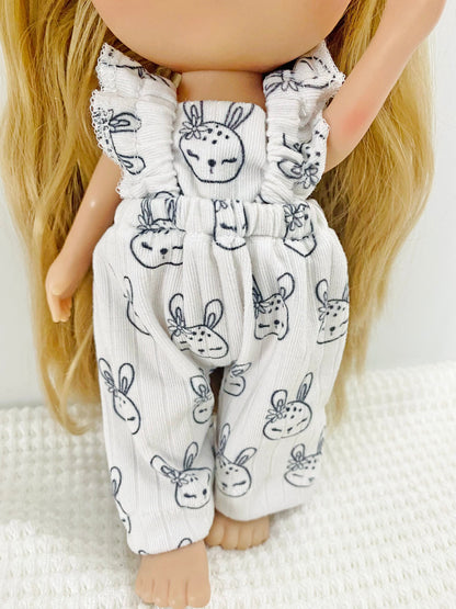 Mia Doll Ruffle Strap Romper to fit 12" Nines d' Onil Doll