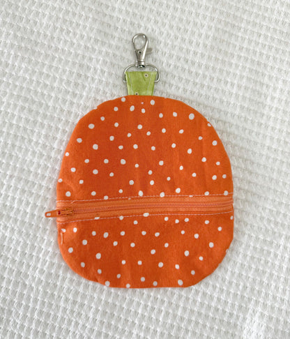 Fabric Pumpkin Pouch - PDF Digital Sewing Pattern -With a zipper or without Halloween Trick or Treat