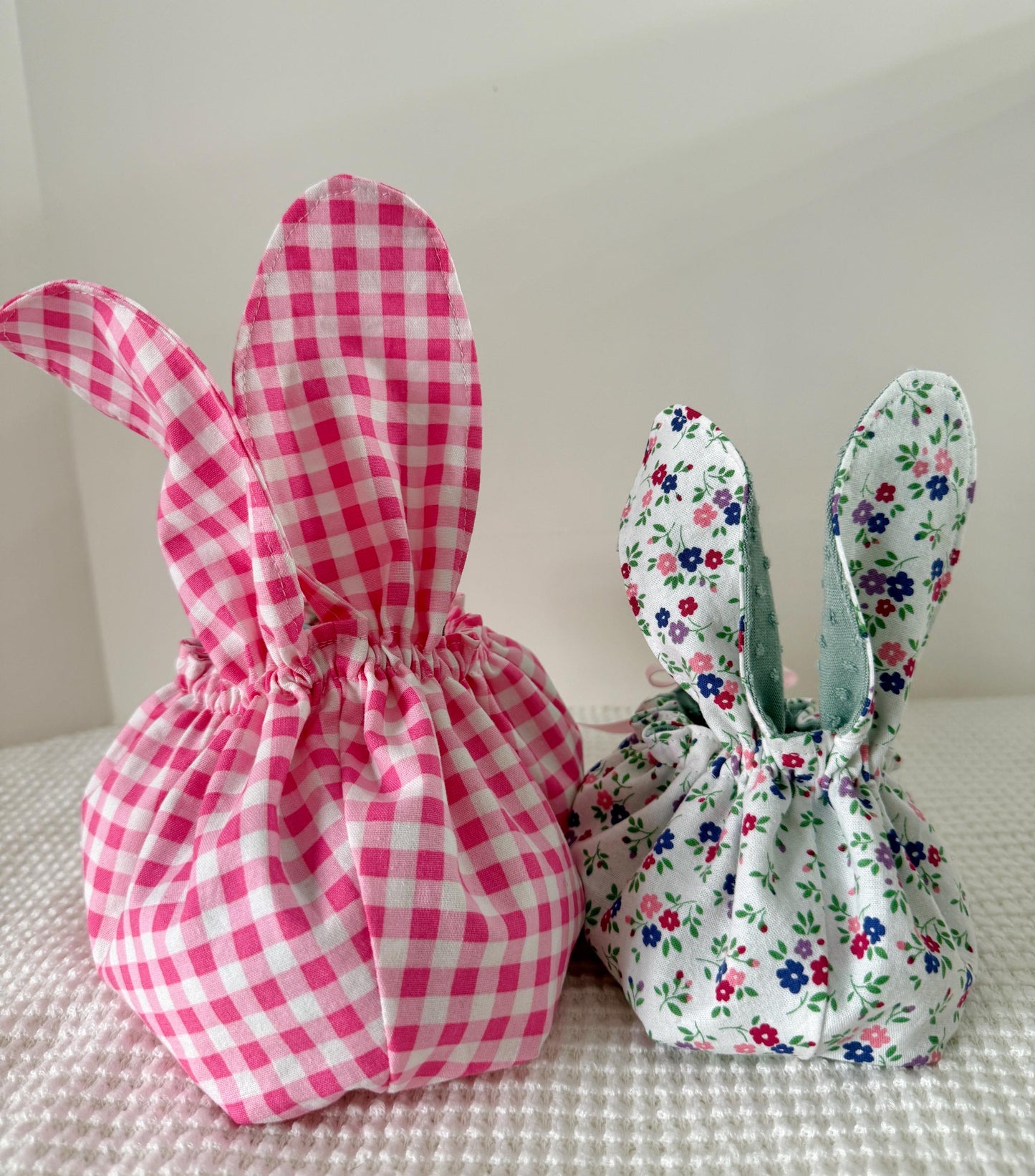 Fabric Bunny Basket - PDF Digital Download Sewing pattern - treat holder, gift wrap, home decor