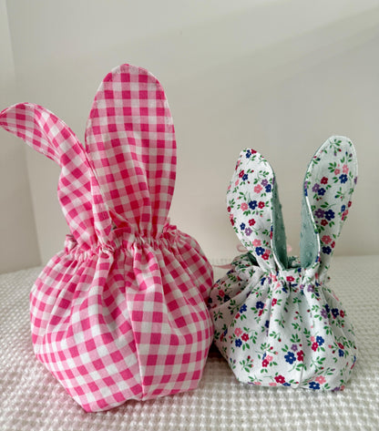 Fabric Bunny Basket - PDF Digital Download Sewing pattern - treat holder, gift wrap, home decor