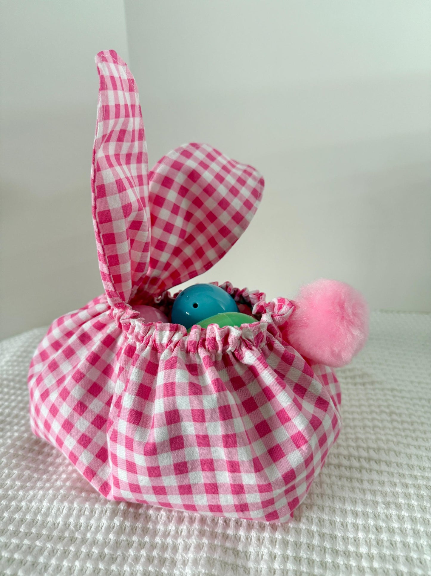 Fabric Bunny Basket - PDF Digital Download Sewing pattern - treat holder, gift wrap, home decor