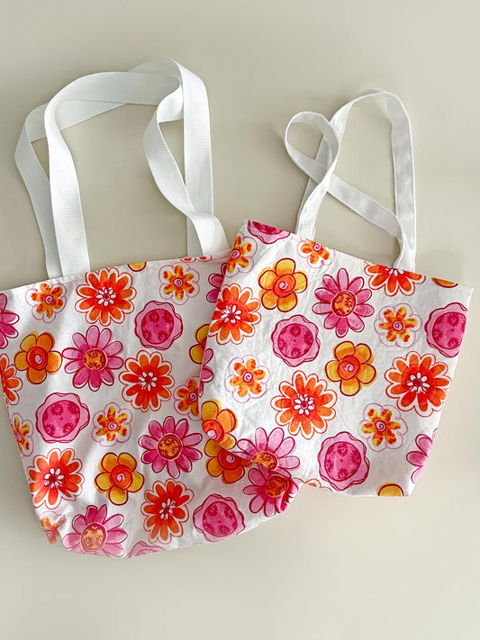 Tote Bag -Beginner Sewing Pattern - Digital PDF - two sizes