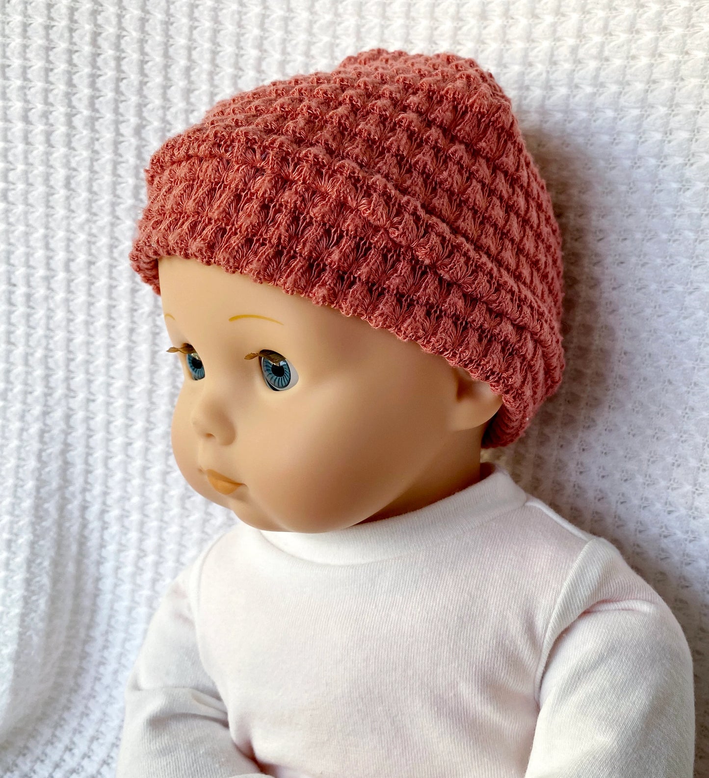 Bitty Baby Doll Knit Beanies and Beret Hat - Digital Sewing Pattern PDF
