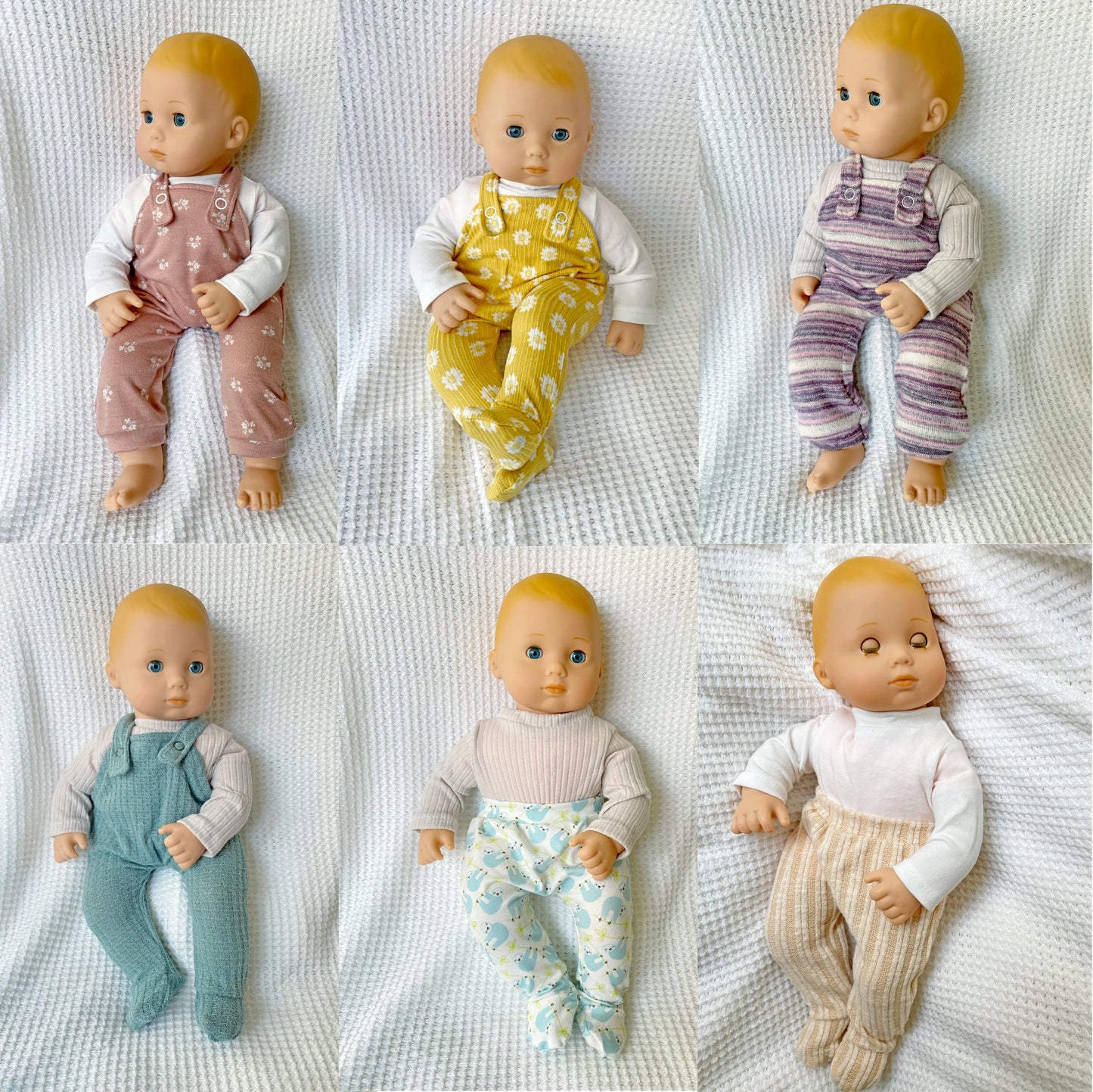 Bitty Baby Doll COMPLETE Sewing Bundle - Pajamas, pants, overalls, t-shirts, hats and more