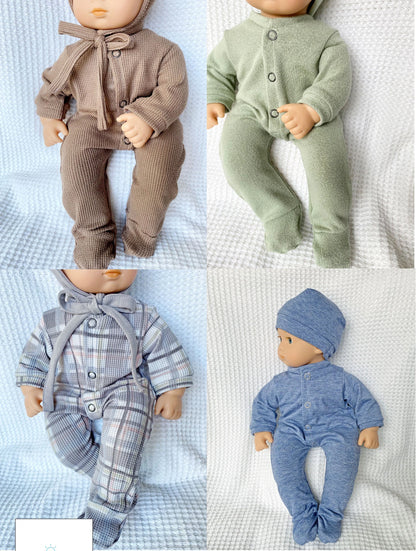 Bitty Baby Doll COMPLETE Sewing Bundle - Pajamas, pants, overalls, t-shirts, hats and more