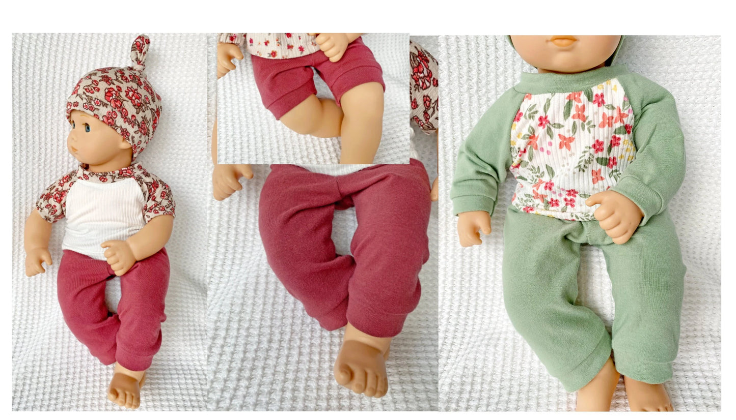 Bitty Baby Doll COMPLETE Sewing Bundle - Pajamas, pants, overalls, t-shirts, hats and more