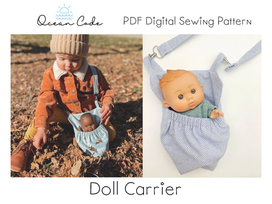Doll or Stuffed Animal Carrier Pouch - PDF Digital Sewing Pattern