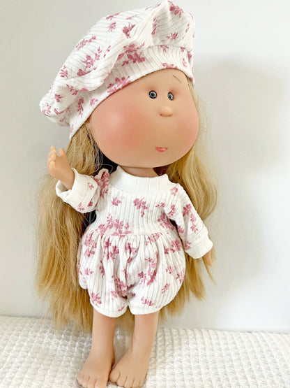 Mia/Mio Doll - Bubble Romper; tank, shorties, pants long sleeve PLUS Beret & Beanie Hat F Sewing Pattern Nine's D'Onil