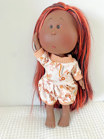 Mia/Mio Doll - Bubble Romper; tank, shorties, pants long sleeve PLUS Beret & Beanie Hat F Sewing Pattern Nine's D'Onil
