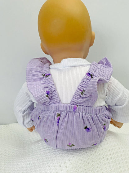 Bitty Baby Doll Ruffle Strap Romper PDF Sewing Pattern (T-shirt not included)